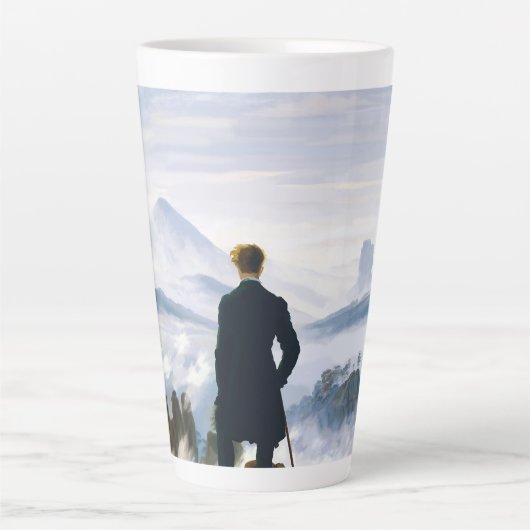 Wanderer über dem Nebelmeer, Caspar D Friedrich Milchtasse (Vorderseite)