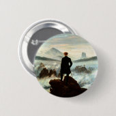 Wanderer über dem Nebelmeer, Caspar Friedrich Button (Vorne & Hinten)