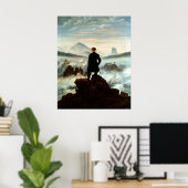 Wanderer über dem Nebelmeer, Caspar Friedrich Poster (Heimbüro)