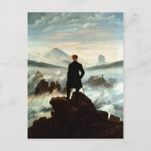 Wanderer über dem Nebelmeer, Caspar Friedrich Postkarte