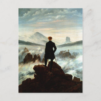 Wanderer über dem Nebelmeer, Caspar Friedrich Postkarte