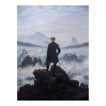 Wanderer über dem Nebelmeer – Friedrich