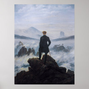 Wanderer über dem Nebelmeer – Friedrich Poster