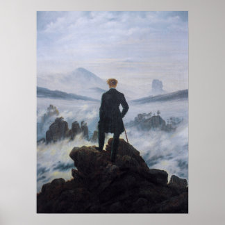 Wanderer über dem Nebelmeer – Friedrich Poster