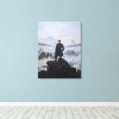 Wanderer über dem Nebelmeer Leinwanddruck (Insitu (Holzboden))