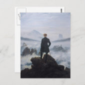 Wanderer über dem Nebelmeer Postkarte (Vorne/Hinten)