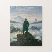 Wanderer über dem Nebelmeer von Caspar Friedrich Puzzle (Vertikal)