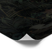 Wanderer Under Giant Crescent Moon Poster (Ecke)