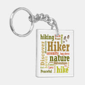 Wanderer Wander Word Cloud Acrylic Schlüsselanhäng Schlüsselanhänger (Vorderseite links)