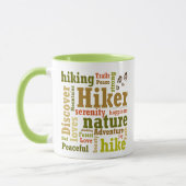 Wanderer Wandern Word Cloud Tasse (Links)