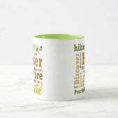 Wanderer Wandern Word Cloud Tasse (Zentrum)