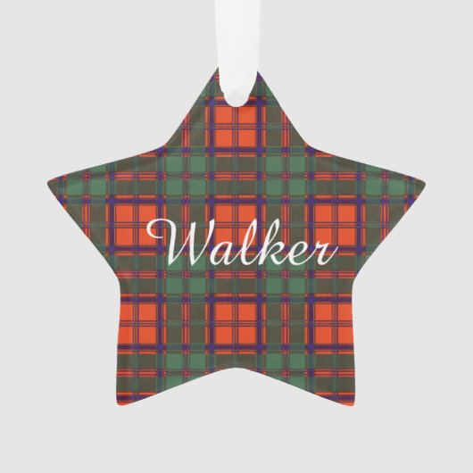 Wandererclan karierter schottischer Kilt Tartan Ornament (Vorderseite)