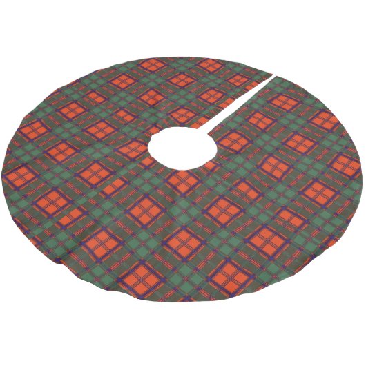 Wandererclan karierter schottischer Kilt Tartan Polyester Weihnachtsbaumdecke (Schrägansicht)
