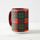 Wandererclan karierter schottischer Kilt Tartan Tasse (Vorderseite Links)