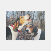 Wanderercoonhound-Fleece-Decke HeulensTreeing Fleecedecke (Vorderseite (Horizontal))