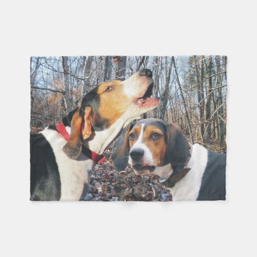 Wanderercoonhound-Fleece-Decke HeulensTreeing Fleecedecke (Vorderseite (Horizontal))