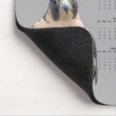 Wanderfalke: 2026 Kalender anpassen Mousepad (Ecke)