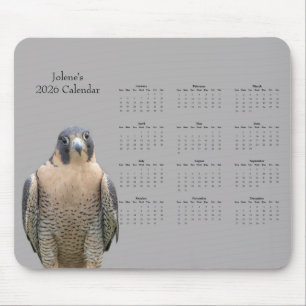 Wanderfalke: 2026 Kalender anpassen Mousepad