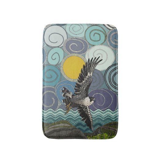 Wanderfalke Cornwall Badematte (Vorderseite Vertikal)