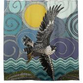 Wanderfalke Cornwall Duschvorhang (Vorderseite)