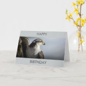 Wanderfalke-Geburtstags-Karte Karte (Gelbe Blume)