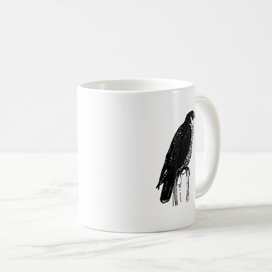 Wanderfalke (Illustration) Kaffeetasse (VorderseiteRechts)