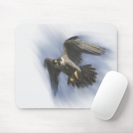 Wanderfalke im Flug Mousepad (Mit Mouse)