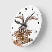 Wanderfalke Runde Wanduhr (Winkel)