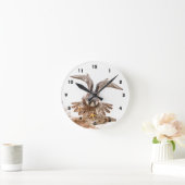 Wanderfalke Runde Wanduhr (Zuhause)