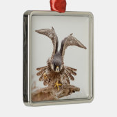 Wanderfalke Silbernes Ornament (Rechts)