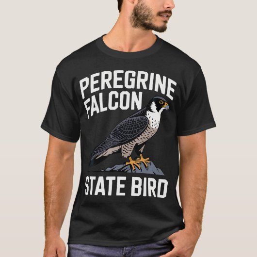 Wanderfalke Staatsvogel Flug T-Shirt (Vorderseite)