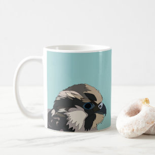 Wanderfalken-Vogelkunst Kaffeetasse