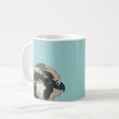 Wanderfalken-Vogelkunst Kaffeetasse (Vorderseite Links)