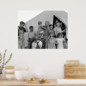 Wanderfamilie während der Pea Harvest — 1939 Poster (Küche)