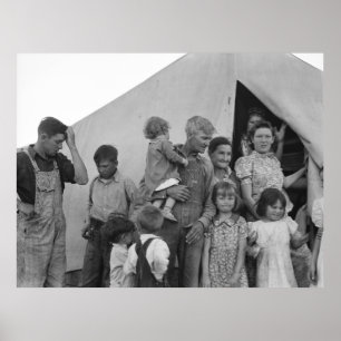 Wanderfamilie während der Pea Harvest - 1939 Poster