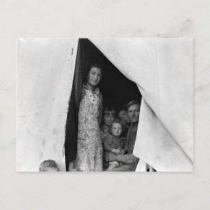 Wanderfamilie während der Pea Harvest — 1939 Postkarte