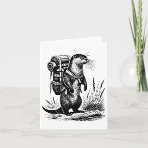 Wanderfluss Otter Rückpacktiere Funny Cotta Karte