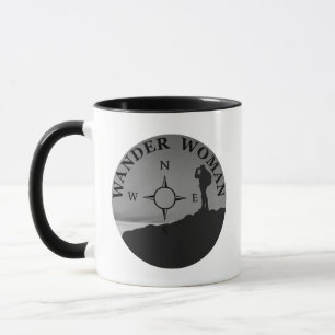 Wanderfrau Camping Tasse