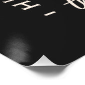 Wanderfreunde lustige Wanderziffern schwarz Poster (Ecke)