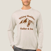 Wanderfreunde Vater-Sohn-Bergabenteuer Tri-Blend Shirt (Vorderseite)