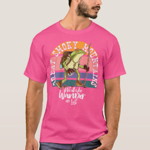 Wanderfrosch Große, rauchige Berge wandern nicht ü T-Shirt