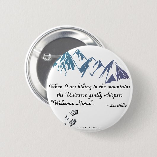 Wandergebirge Universum Flüstern Begrüßung Zuhause Button (Vorne & Hinten)