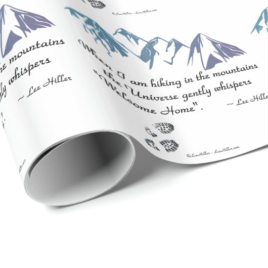 Wandergebirge Universum Flüstern Begrüßung Zuhause Geschenkpapier (Rolleneckpunkt)