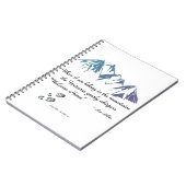 Wandergebirge Universum Flüstern Begrüßung Zuhause Notizblock (Linke Seite)