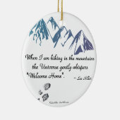 Wandergebirge Universum Flüstern Willkommen Zuhaus Keramik Ornament (Rechts)