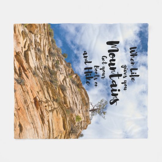 Wandergedanken Fleecedecke (Vorderseite (Horizontal))