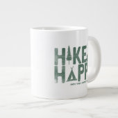 WanderHappy Camper Wandern Personalisiert Jumbo-Tasse (Vorderseite Rechts)