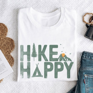 WanderHappy Camper Wandern Personalisiert T-Shirt