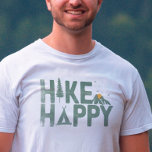 WanderHappy Camper Wandern Personalisiert T-Shirt<br><div class="desc">Steigern Sie Ihren Outdoor-Stil mit unseren Wanderfreunden-Shirts! Diese für das abenteuerliche Soul konzipierten T-Shirts erfassen das Wesen des Wanderns, des Campings und des Bergsteigens. Beherrschen Sie die Gipfel, erobern Sie die Berge und drücken Sie Ihre Liebe für das große Outdoor. Das ideale Geschenk für Wanderfreunde, Camper oder Bergsteiger in Ihrem...</div>