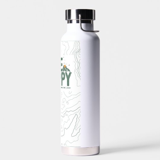 WanderHappy Camper Wandern Personalisiert Trinkflasche (Links)
